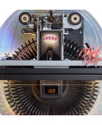 Zoom pleine face sur la tête de lecture du Jukebox V45-140 Vinyl Pop