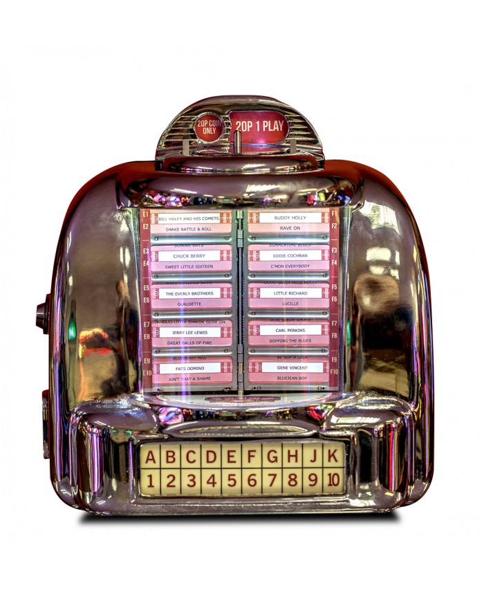 vue de face de Consolette de jukebox Dime Box Selector
